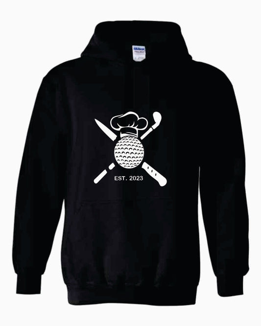 Hooded Sweatshirt with White Logo Full Front